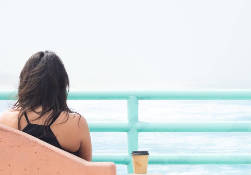 Woman contemplating her healing process